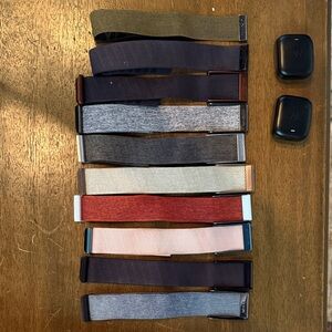 Whoop 4 Bands Set of 10 - Black, Gray, Brown, Red, Tan, Pink, Green, Blue